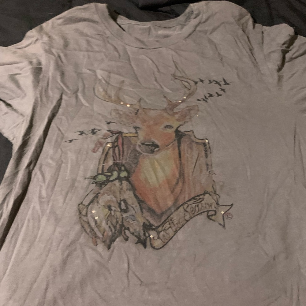 Deer Plaque Christmas Tee